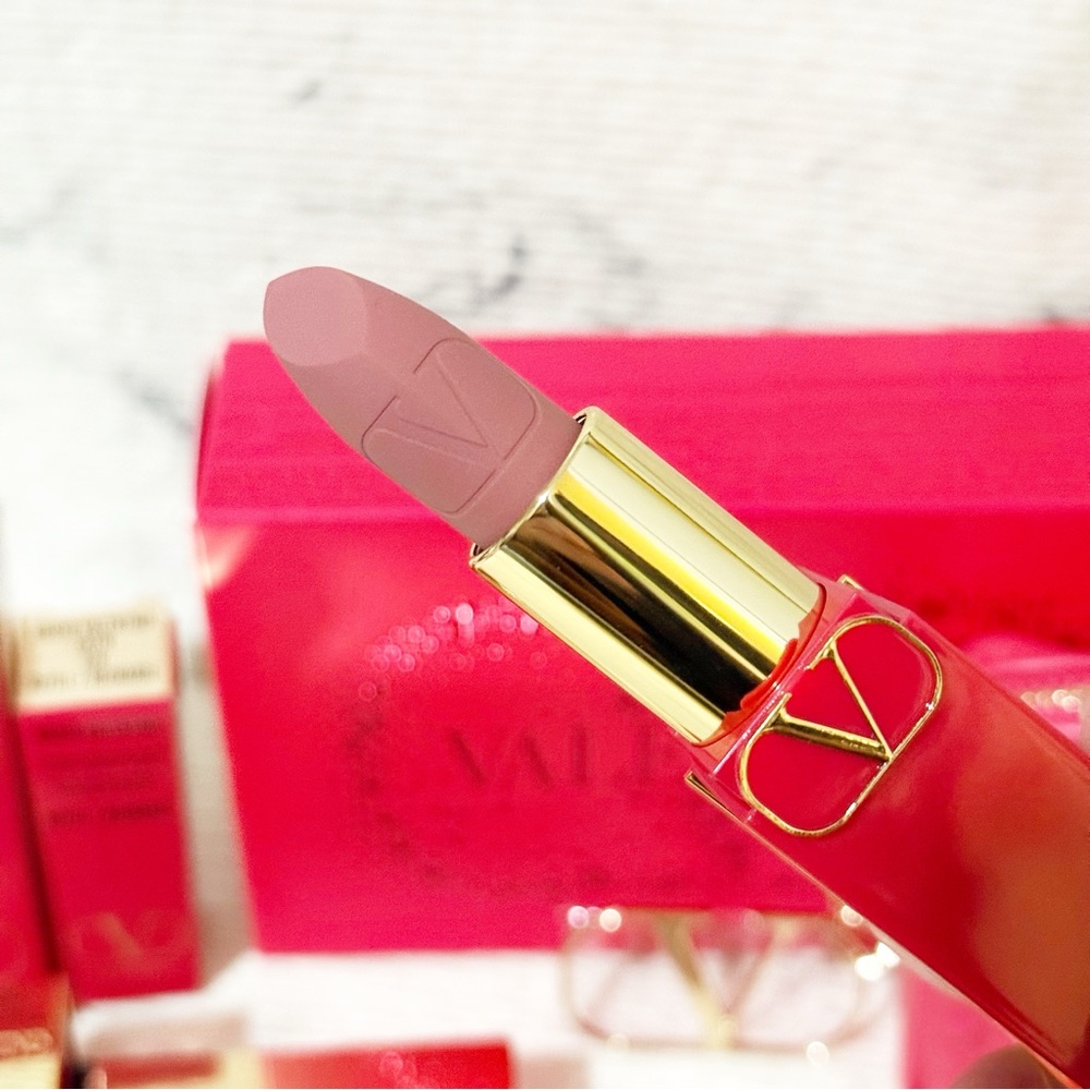 Valentino Full Size Nude and Red Lipstick Set with Mini Bag - Picture 4 of 15